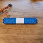 Flat Light bar / light bar / blue light bar / light bar in BLUE with flash illumination